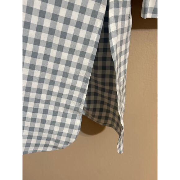 NWT Revolve English Factory Grey Gingham Plaid Long Sleeve Shirt Dress Sz L - Picture 3 of 9